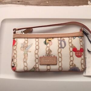 Dooney & Bourke Disney Chain Print Wristlet - Cream and Tan